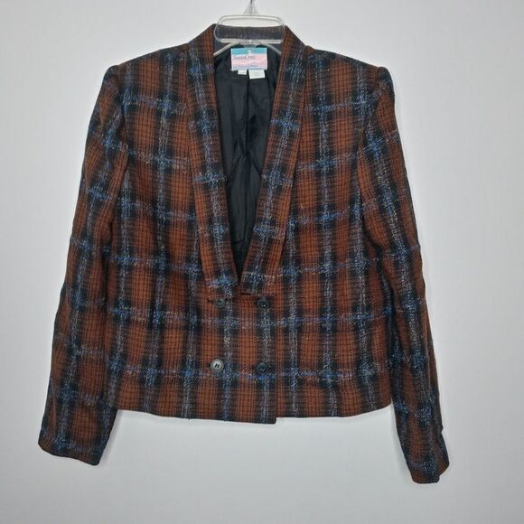 Vintage Santa Cruz plaid blazer Size 9/10 - Picture 1 of 9